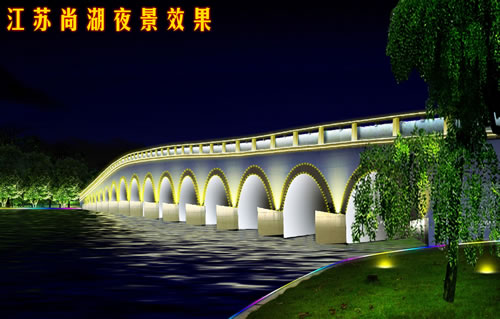 江苏尚湖夜景效果